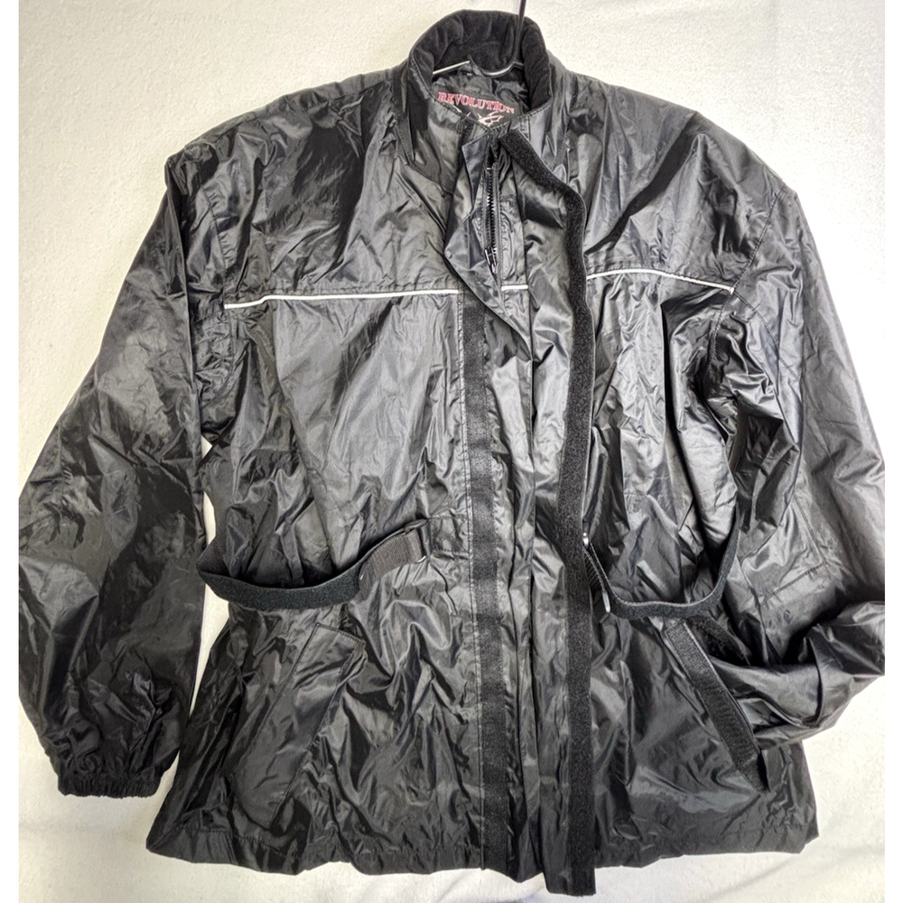 XXXL REVOLUTION GEAR Windbreaker Motorcycle Jacket Black With Issues READ